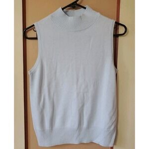 1. State Women's White Sleeveless Turtle Neck Knit Sweater Size Small